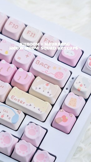 KiiBOOM on Instagram: "KiiBOOM x Maorbeng Meow Meow Squad Keycaps🐱 New! ✨MAO Profile✨ . Keyboard kit: Moonshadow Switch: Sapphire Switches . . #KiiBOOM #keyboard #mechkeys #customkeyboard #keyboardbuild #asmr #typing #diy"