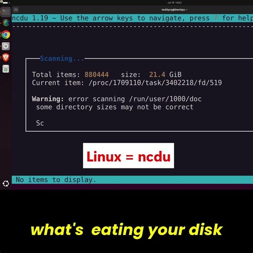 Your Linux Disk Is Full? Run This Command #shorts #linux