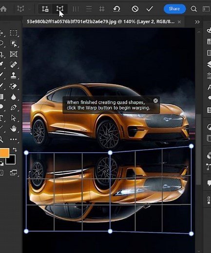 Create Realistic Car Shadow Effect Easily Using Photoshop 2025 #shorts