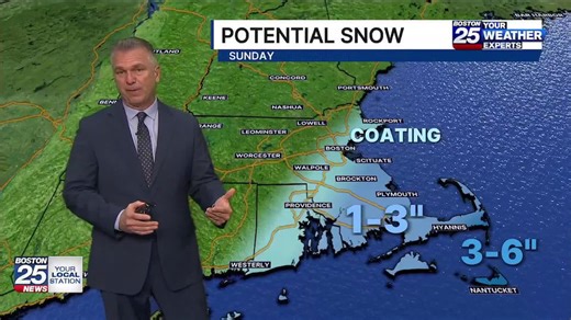 Boston 25 Friday evening weather forecast