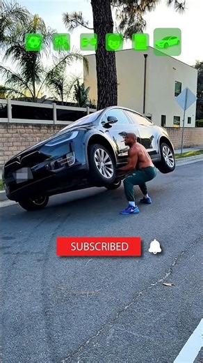 He lifted the car 🚗 #trending #viral #gadgets #asmr #shorts