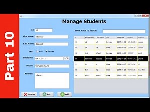 JAVA - Student Information System Project In Java Using NetBeans With Source Code | Part 10