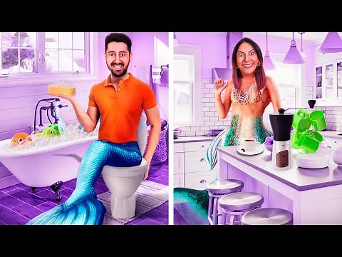 DIA INTEIRO VIVENDO COMO SEREIAS | Gabriel e Shirley 2.0