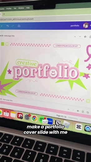 Cute Text Effect Tutorial in Canva for Portfolio Cover