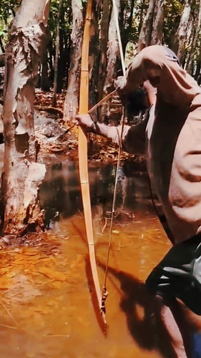 Bow & Arrow Fishing! Huge Taki Fish Hunting in River | Amazing Tribal Skill. #BowFishing #TakiFish