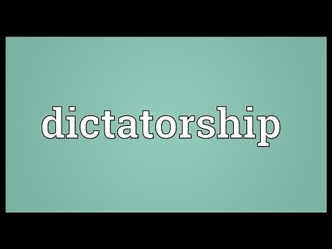 Dictatorship Meaning