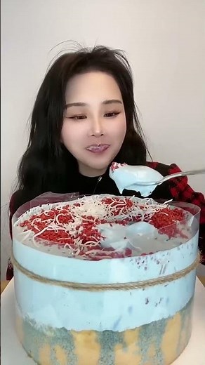 Asmr🍰Eating 🍰 Sweet Cream Cake Heals All Bad Moods！#ASMR