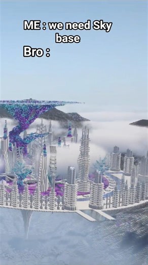 Building the Ultimate Minecraft Sky City ☁️🏙️ #minecraft #shorts