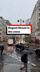 It's a little too wet for it to settle, but parts of London have seen their first snowfall this winter. ❄️ #london #londonnews #weather #winter #snow #regentstreet #westend | BBC London