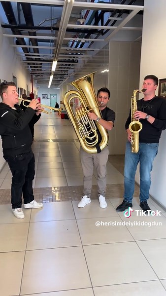 Fun Happy Birthday Cover with Tuba, Trumpet, and Saxophone
