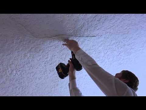 Interior Plaster ceiling repairs with screws