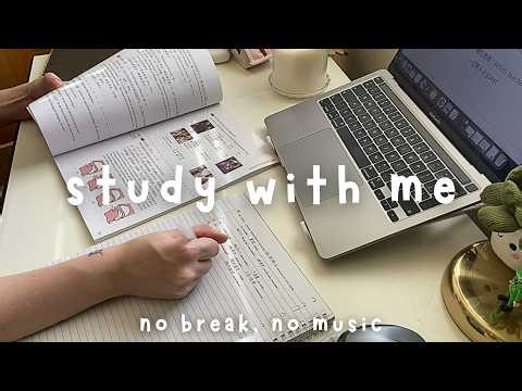 STUDY WITH ME 🌙✨ 2 Hours Cozy Night Study Session 📚☕ | no break, no music