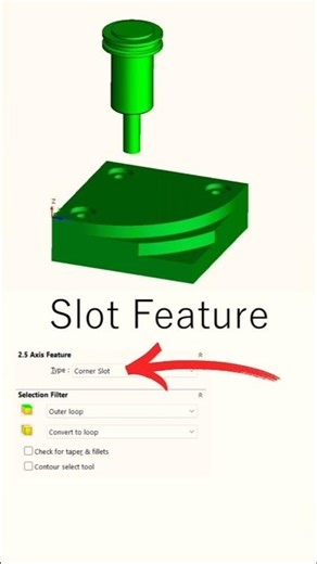 Slot Feature (SOLIDWORKS CAM 2.5 AXIS)