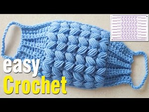 Easy Crochet: How to Crochet a Face Mask. The Zig Zag Puff Stitch Face Mask pattern & tutorial.
