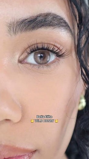 Beautiful Honey Color Contact Lenses for Brown Eyes
