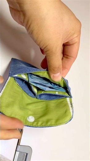 DIY Mini Wallet from Fabric 💳✨ Easy Sewing tutorial #sewing #usa #diy #handmade #shorts