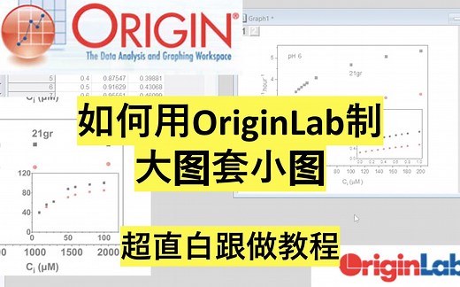 如何用OriginLab绘制大图套小图 改标题上下标 直白教程包学包会