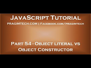 Object literal vs object constructor