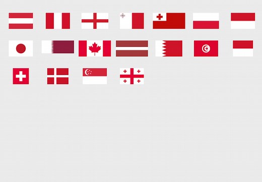 Red and White Flags - Flag Quiz Game - Seterra
