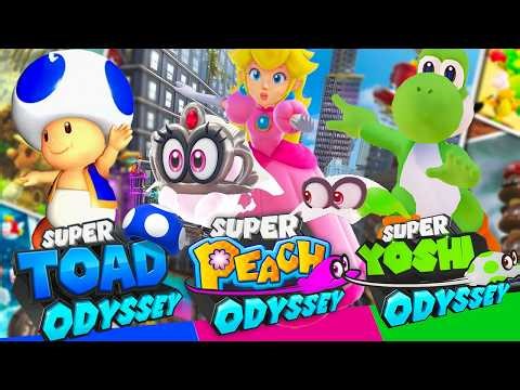 Super Mario Odyssey: Toad, Peach & Yoshi - Full Game Walkthrough