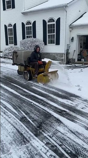 Walker Mower Snowblower Attachment in Action! ❄️