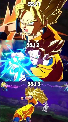 Super Saiyan 1 vs 2 vs 3 🟡⚡ (Evolution of Goku)#dragonballsparkingzero #SSJ #SSJ2 #ssj3 #goku