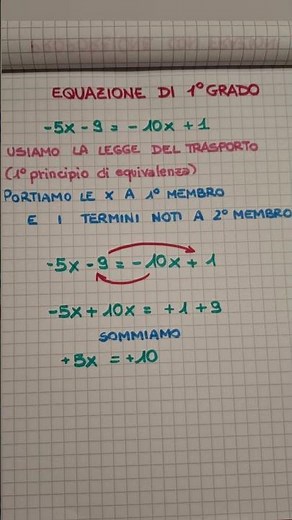 Equazione di primo grado semplice #matematica #maths #equazioni #algebra