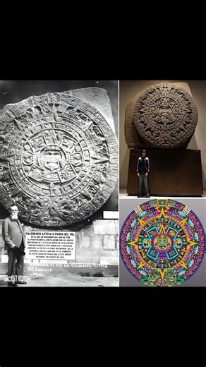 Andre Leite | A monumental discovery—beneath the layers of history and time lies the intricate beauty of the Aztec Sun Stone, known as the "Calendario... | Instagram