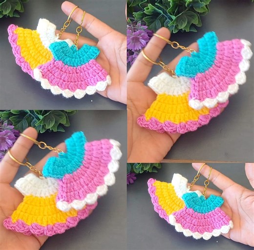 Very cute and Easy crochet keychain dress (PART 3 | Knitter