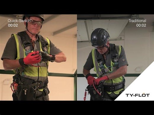 Watch the Ty-Flot® Quick-Switch® Tool Tether System Speed Test vs traditional tethers | Melissa Moss, MBA