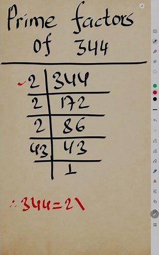 Prime Factors of 344 l Prime Factorization of 344