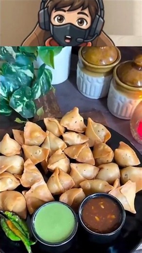 Mini samosa recipe reaction video.