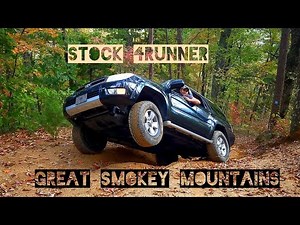 Stock 4runner hitting offroad trails at the Great Smokey Mountains