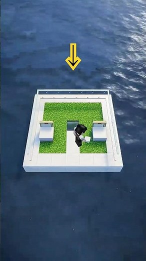 I Built an Underwater Minecraft House.. Wait Until You See Inside! #minecraft #minecraftshorts