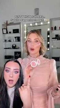 IB:@Christina THE MOST GLITTERY HIGHLIGHTER IVE EVER SEEN😩✨ @Fenty Beauty #makeup #chantellefen