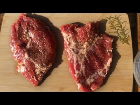 Juicy Steak Grilled Over Wood Fire | Primitive Outdoor Cooking