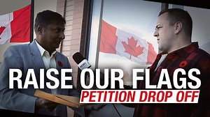 Adam Soos delivers the Raise Our Flag petition to Alberta's Minister of Infrastructure Prasad Panda after flags on federal buildings across Canada returned to full-mast ahead of Remembrance Day. Minister Panda accepted the petition and ensured that flags at all Government of Alberta-owned facilities would have their flags at full-mast as well. FULL REPORT from Adam Soos: https://rebelne.ws/3wqRqPA SIGN THE PETITON: www.RaiseOurFlag.ca | Rebel News