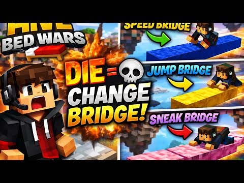 Bed Wars but Every Death Changes How I Bridge!