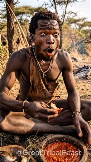 He Ate Giant Snail… Then the Chili Hit! 🐌🔥#hadzabetribe #asmreating
