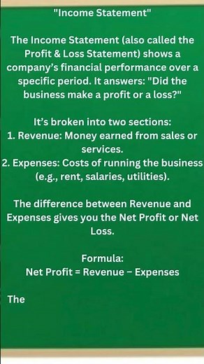Understanding the Income Statement | Profit & Loss Explained