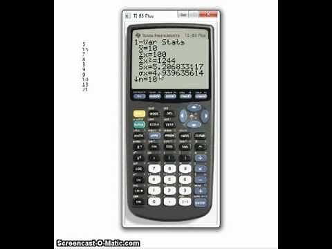 Statistics on the TI-83 Plus