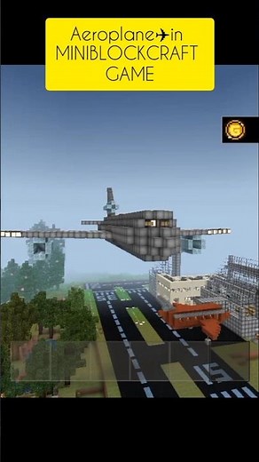 Aeroplane✈️in Miniblockcraft game 🎮😉#miniblockcraft #aeroplane #trending