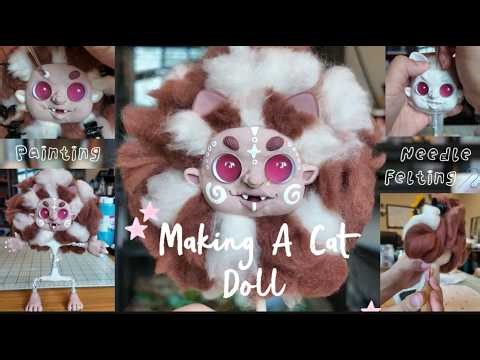 Making A Posable Cat Doll 🐈‍⬛ || Handmade Doll 🎀 ||