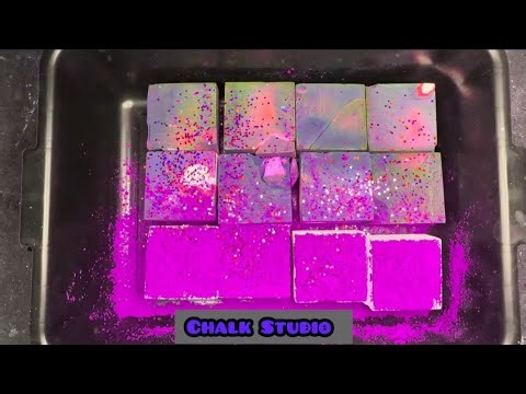 Dyed Dusty Purple Gym Chalk ASMR | Holi Powder + Chalk Crumbles 💜 Satisfying Sounds