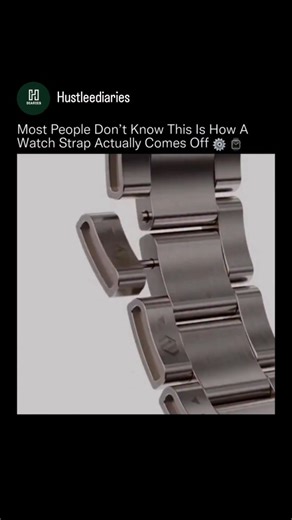 Motivation | Growth | News on Instagram: "Most people wear a metal watch every day… without realizing a 1–2mm compressed spring bar is the only thing securing the entire strap to the case. Inside each strap connection is a spring-loaded steel pin under constant tension. When you press it inward with a fine tool, the bar compresses and retracts from the lug holes, instantly releasing the strap. The moment you let go, it expands back into place and locks everything together using pure mechanical f