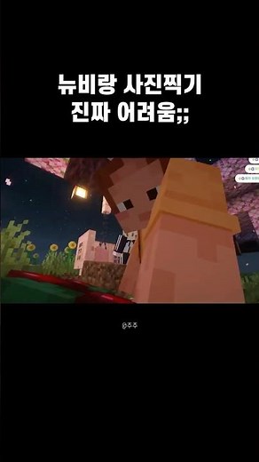마크 뉴비랑 사진찍기 진짜 어려운거 아시나요? #minecraft #마인크래프트 #게임