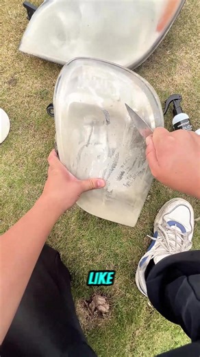 Don't let yellow headlights ruin your car's look! Our headlight cleaning service restores clarity, improves night visibility, and keeps your vehicle shining-safe, clean, and sharp. #detailing #detail #diamondclear #carlightcleaner #carlights