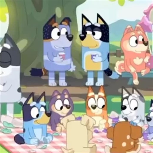 Playful Moments with Muffin and Bluey