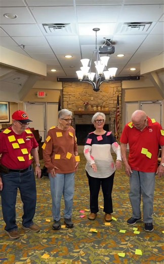 That one sticky note passed the vibe check and refused to leave 😂 #seniors #seniorliving #community #games #fun | Foxwood Springs Senior Living