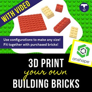 3D Print Your Own Configurable Building Bricks | A Step-by-Step Onshape Tutorial